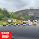 卡通可愛(ài)Q版西游記汽車擺件車載中控臺(tái)后視鏡大屏電動(dòng)車內(nèi)裝飾品 西游擺件5個(gè)+大橘大利1套（送膠)