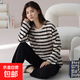 純棉2025年新款爆款睡衣女長(zhǎng)袖春秋可愛(ài)卡休閑簡(jiǎn)約可外穿通家居服 8722 XXL【140-160斤】