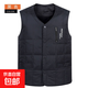 【內膽馬甲】秋冬中老年棉馬甲男士大碼背心加厚保暖坎肩棉衣馬褂 黑色字母馬甲 2XL