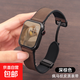 適用小米手環(huán)8pro新款折疊扣真皮表帶9pro智能手表表帶紅米watch5運(yùn)動(dòng)時(shí)尚個(gè)性redmiwatch4透氣ins 深棕色【瘋馬紋折疊扣硅膠真皮】 適用：小米手環(huán)9Pro表帶