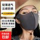 立體防曬不粘口紅口罩女夏季防曬遮陽口罩透氣可水洗面罩護(hù)眼角 【防曬口罩 涼感透氣】深灰色 1個