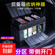 汽車(chē)后備箱收納箱車(chē)載儲物箱帶隔板側開(kāi)多功能折疊收納箱汽車(chē)用品 黑灰色-80升（隔斷款）