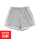 夏季新款運(yùn)動(dòng)短褲女外穿寬松休閑闊腿褲高腰速干三分褲 卓和J01簡(jiǎn)約褲灰色 XL