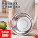 不銹鋼湯盆湯碗家用加厚盆食堂裝菜盆飯碗洗菜盆泡面碗多用盆 20CM湯盆【一個(gè)裝】