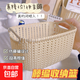 京東物流 仿藤編韓版ins收納籃桌面化妝品收納盒塑料籃子零食筐 【1個(gè)裝】仿藤編收納籃
