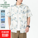 卡丹路新中式國風(fēng)復古襯衫男夏季冰絲寬松短袖花襯衣情侶半袖衫 Q 5516漠野墨痕 XL （130-150斤）
