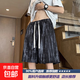 沙灘短褲男夏季薄款美式外穿籃球運(yùn)動(dòng)褲子大碼寬松休閑五分大褲衩 【重磅高質(zhì)量清倉(cāng)款】達(dá)D251黑色 3XL 建議體重155-165斤可穿