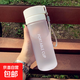 高顏值ins耐摔耐熱運動(dòng)塑料水杯男女提繩便攜簡(jiǎn)約韓版大容量水杯 磨砂白蓋 600ml