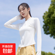 【韓版】防曬衣女UPF50+修身收腰透氣夏季薄外套女生短外套 白色 UPF50+ L 90-105斤