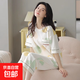 清涼夏季睡衣女圓領(lǐng)休閑女生短袖七分褲仿棉寬松外穿運動(dòng)裝家居服 D.M-89短七清新桃心 XL