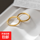 【不掉色】古法傳承素圈光面戒指女銅鍍銀細圈硬實(shí)心閉口時(shí)尚指環(huán) 圓柱光面沙面金戒指2mm 美號6號