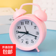 鬧鐘學(xué)生兒童專(zhuān)用起床神器床頭男女孩鬧鈴智能雙耳小時(shí)鐘臺鐘 粉色