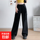美式風(fēng)高腰工裝褲女裝褲子辣妹闊腿褲寬松休閑速干運動(dòng)褲J387 黑色 L （115-130斤）