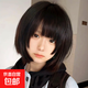 假發(fā)女短發(fā)日系姬發(fā)式波波頭空氣劉海假發(fā)高溫絲甜美網(wǎng)紅甜颯發(fā)套 752姬發(fā) 深棕色 長(cháng)發(fā) 35cm -發(fā)網(wǎng)