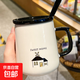 杯子陶瓷杯女馬克杯帶蓋帶勺子辦公室家用早餐情侶咖啡水杯 陶瓷馬克杯-溫馨小屋-1套