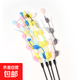寵物自嗨解悶神器貓咪逗貓棒貓貓玩具耐咬絨球流蘇仙女棒小貓咪用 顏色隨機【3根】