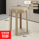 塑料凳子加厚家用餐廳吃飯軟包圓凳可疊放備用椅子現代簡(jiǎn)約高板凳 4卡其色【甄選軟包-縱享舒適】