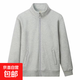 立領(lǐng)拉鏈衛衣男女同款開(kāi)衫夾克衛衣男士外套秋冬季男裝上衣服百搭 灰色 L