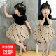 【女童夏裝連衣裙】2025新款韓版小寶寶幼兒童洋氣潮公主網(wǎng)紗裙子 黑色五角星裙子 110 cm