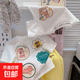 2025夏季新款兒童純棉短袖T恤女童時(shí)尚百搭上衣洋氣休閑寬松童裝 MTH徽章T恤-兔子徽章 110 碼（建議身高95-100cm）