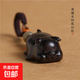 黑檀木福豬鑰匙扣掛飾手機鏈汽車(chē)鑰匙掛件墜平安創(chuàng  )意禮品文玩禮物 黑檀木小豬鑰匙扣