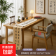 實(shí)木書桌書法桌家用國學(xué)桌子臥室毛筆桌學(xué)生寫字桌簡易陽臺(tái)書畫桌 【全實(shí)木桌面清漆】原木色120*60cm