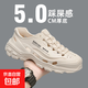 男款夏季外穿厚底防滑戶外涉水溯溪鞋休閑運(yùn)動(dòng)開車沙灘涼鞋 卡其 40