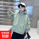 男童外套兒童外套秋季戶(hù)外上衣2025春秋新款男孩連帽外套 DS-JK22【綠色】春秋款 170cm