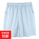 純棉家居褲女夏睡褲休閑褲短褲可外穿短褲純棉 淺藍色 M