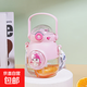 高顏值可愛(ài)兒童大容量水杯大肚杯學(xué)生便攜吸管杯帶背帶 粉色大肚杯 900ml 1個(gè)