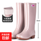 雨鞋女款高筒長筒水鞋防水防滑中筒短筒雨靴加棉保暖廚房工作膠鞋 667高筒/卡其【單鞋】 標(biāo)準(zhǔn)碼 38