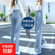 【遮胯顯瘦】淺色做舊感窄版直筒闊腿牛仔褲女2025高腰寬松 淺藍(lán)長(zhǎng)褲 常規(guī) XL 建議121-135斤