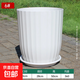 花盆白色豎紋花盆家用客廳陽(yáng)臺散尾葵天堂鳥(niǎo)龜背竹樹(shù)脂花盆特大號 加厚豎紋盆6號【口徑40CM】 樹(shù)脂 1個(gè)裝【帶托盤(pán)】