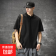 重磅珠地棉POLO衫男短袖T恤新款夏季立領(lǐng)潮牌翻領(lǐng)上衣打底半袖t恤 叁聯(lián)勝2501黑色 2XL 【135-150斤】