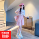 女童短褲夏季2025新款兒童洋氣五分褲女大童夏裝薄款寬松百搭褲子 YLL-T18【粉色】 150
