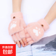 毛絨手套全指半指女冬天可愛加絨卡通保暖韓版學(xué)生騎行加厚秋冬季 粉色