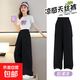 夏季女童闊腿褲兒童褲子冰絲工裝褲2025新款防蚊褲女大童夏裝長(cháng)褲 N11-黑色  170