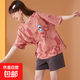 2025年新款睡衣女款夏季純棉短袖短褲卡通可愛(ài)夏天大碼家居服套裝 A25081 L