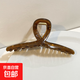 超大交叉鯊魚夾發(fā)夾女夏季后腦勺盤發(fā)抓夾發(fā)量多大號(hào)氣質(zhì)夾子頭飾 4#咖啡交叉