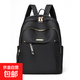 新款輕便防水大容量雙肩包歐美潮流純色時(shí)尚百搭背包女包旅行包女 黑色大號