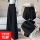 直筒牛仔褲女薄款夏季2025年新款闊腿時(shí)尚潮流設計感顯瘦黑色褲子 黑色-旺匠 959 L