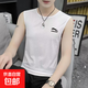 網(wǎng)眼透氣背心夏季無(wú)袖背心男士運(yùn)動(dòng)健身籃球速干透氣無(wú)效百搭背心 網(wǎng)眼背心豹子白色 XL