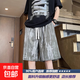 沙灘短褲男夏季薄款美式外穿籃球運動(dòng)褲子大碼寬松休閑五分大褲衩 【重磅高質(zhì)量清倉款】達D251灰色 XL 建議體重120-135斤可穿
