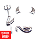 小惡魔車(chē)貼 汽車(chē)金屬改裝車(chē)標貼汽車(chē)裝飾個(gè)性貼紙 3D立體搞笑車(chē)貼 銀色兩個(gè)