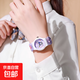 兒童手表3-6歲女孩卡通小學(xué)生6-12歲數字石英手表靜音男孩考試 紫色庫洛米