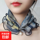 韓版珍珠網(wǎng)紗套頭小圍脖女脖套護頸絲巾春夏薄款時(shí)尚百搭裝飾紗巾 吊墜珍珠-夢(mèng)幻色彩