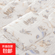 新生嬰兒純棉浴巾寶寶紗布蓋毯幼兒園兒童毛巾洗澡巾空調毯子包被 藍色夢(mèng)境-110*110cm6層