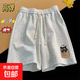 【大碼透氣柔軟】美式休閑褲男運動(dòng)短褲男夏季外穿寬松五分褲子男 隆GH521-灰色 XL