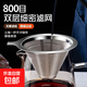 304不銹鋼咖啡濾網(wǎng)手沖咖啡濾網(wǎng)過濾器免濾紙滴漏式咖啡過濾漏斗 咖啡過濾器V型款800目