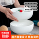 純白豎紋8英寸湯碗家用陶瓷餐具面碗湯碗陶瓷碗 2只純白豎紋8英寸湯碗